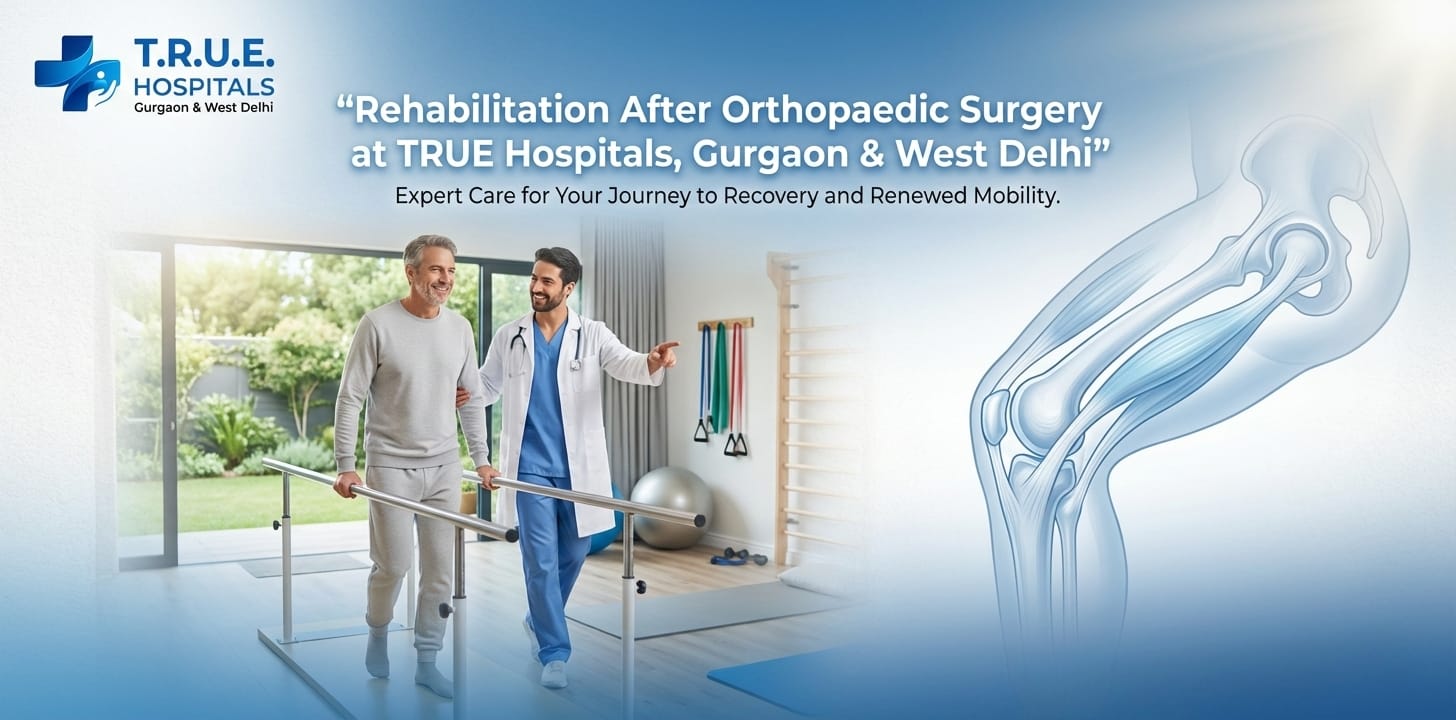 Rehabilitation After Orthopaedic Surgery at TRUE Hospitals, Gurgaon & West Delhi